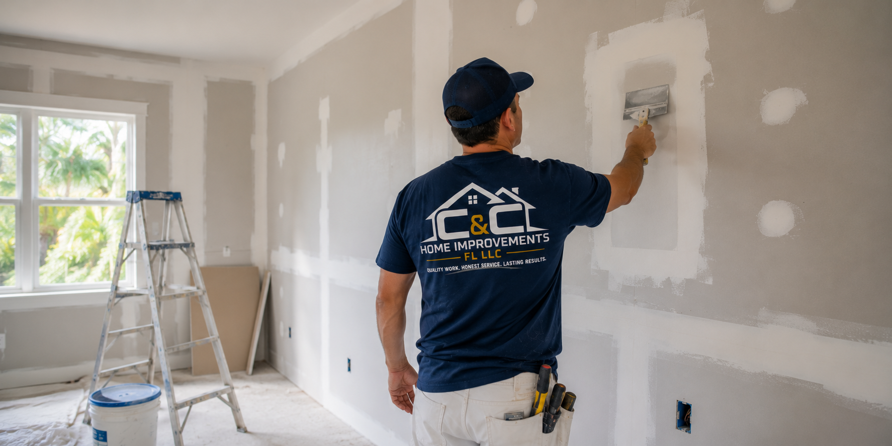 Drywall repair and patching services in New Port Richey, FL by C & C Home Improvements