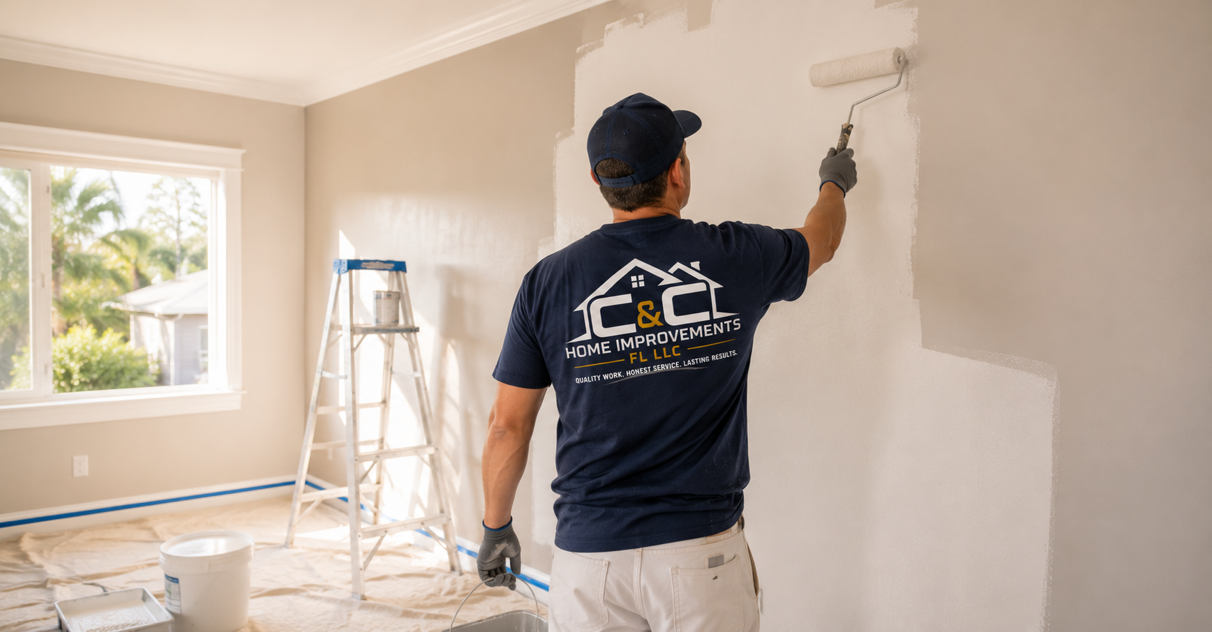 Interior and exterior painting services in New Port Richey, FL by C & C Home Improvements