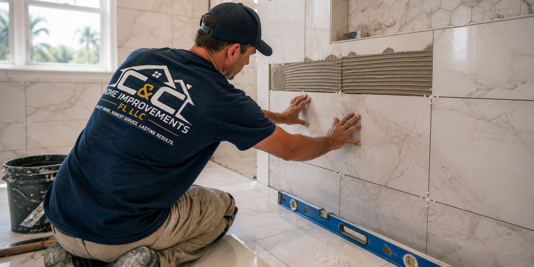 Tile installation services in New Port Richey, FL by C & C Home Improvements